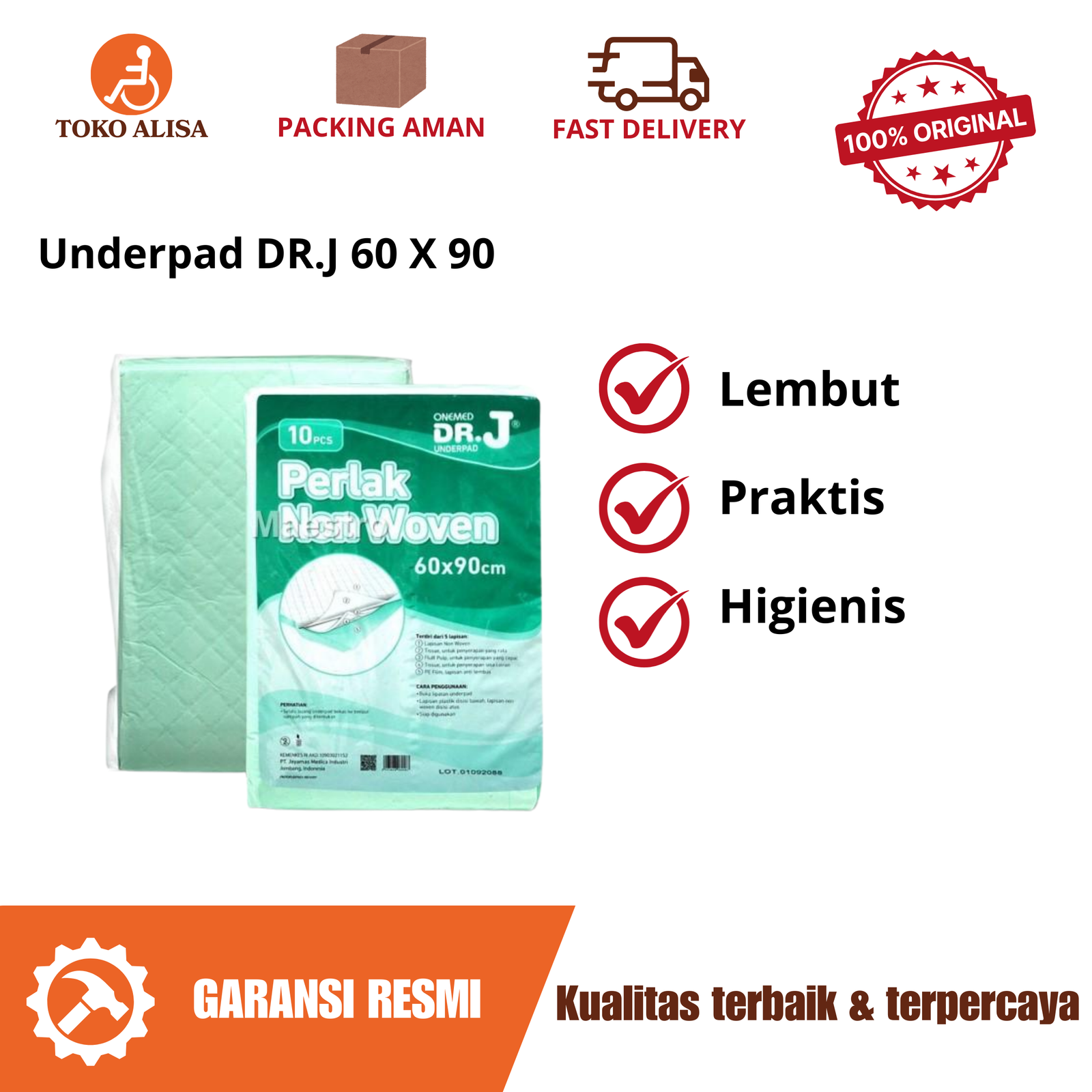 Underpad DR.J 60 X 90